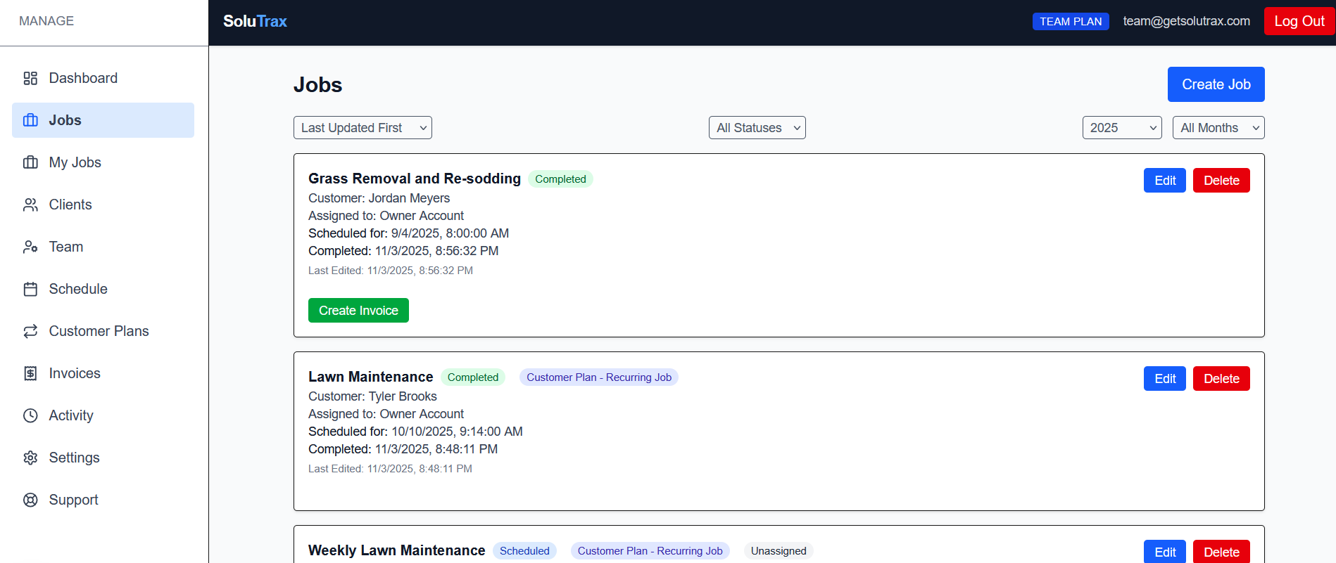 Create & Manage Jobs